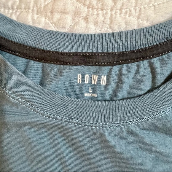 ROW M Men's Large L Blue Cotton Skull Desert Graphic T Shirt - Picture 3 of 4